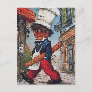 Cartão Postal Petit Poulbot chef de cozinha