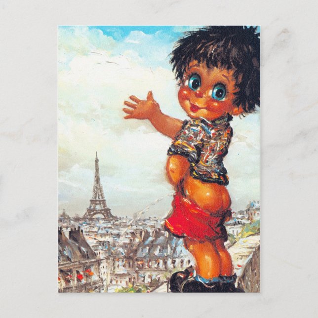 Cartão Postal Petit Poulbot pipi (Frente)