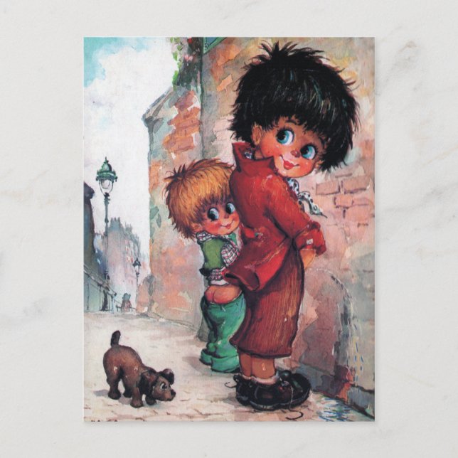 Cartão Postal Petits Poulbots (Frente)