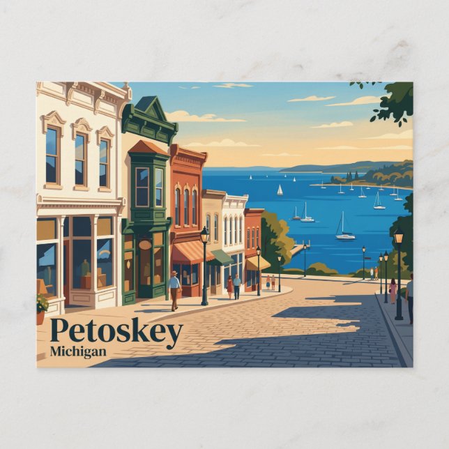 Cartão Postal Petoskey EUA (Frente)
