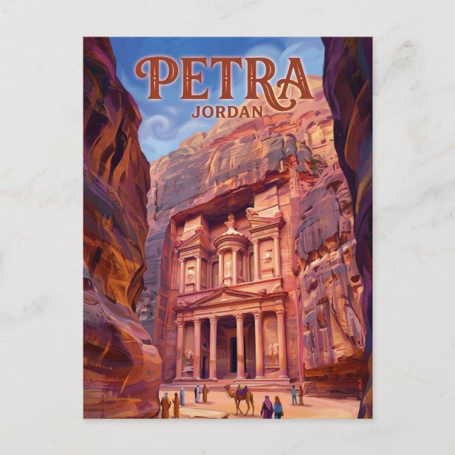Cartão Postal Petra Jordânia (Frente)