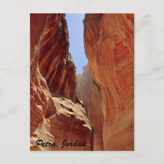 Cartão Postal Petra, Jordânia, slot canyon