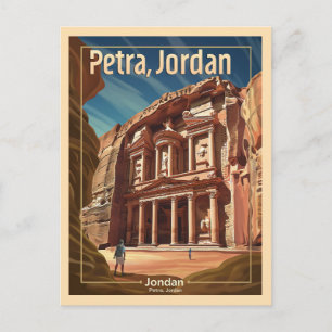 Cartão Postal Petra, Jordânia Viagens Antigas