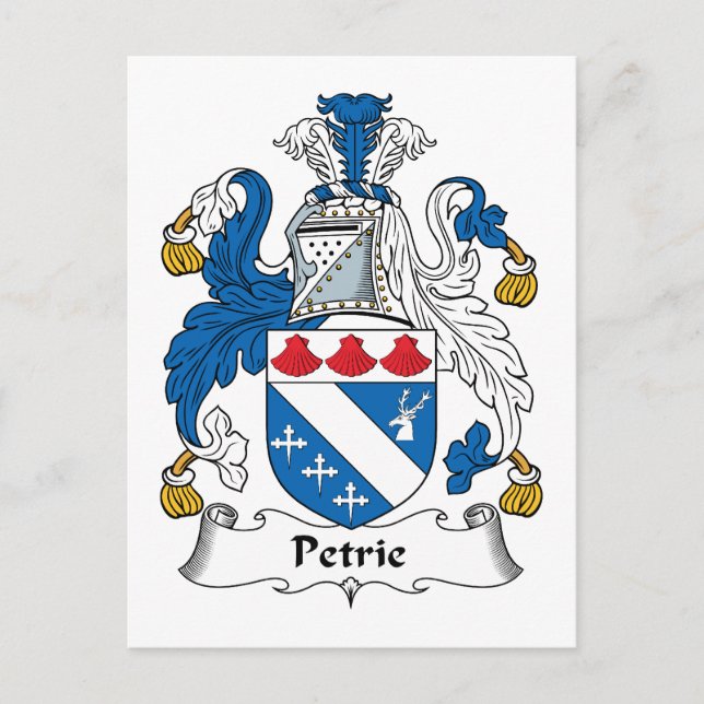 Cartão Postal Petrie Family Crest (Frente)