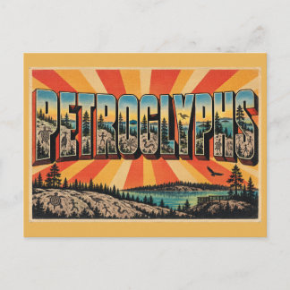 Cartão Postal Petróglifos em Rochas de Ensino Arte do Lago Sagra