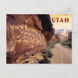 Cartão Postal Petrologia da Caça do Excelente, Nine Mile Canyon,