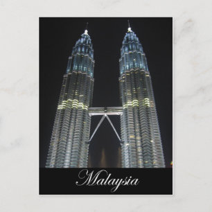 Cartão Postal Petronas Towers à Noite