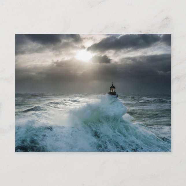 Cartão Postal Phare d'Ar-Men Finistère França (Frente)