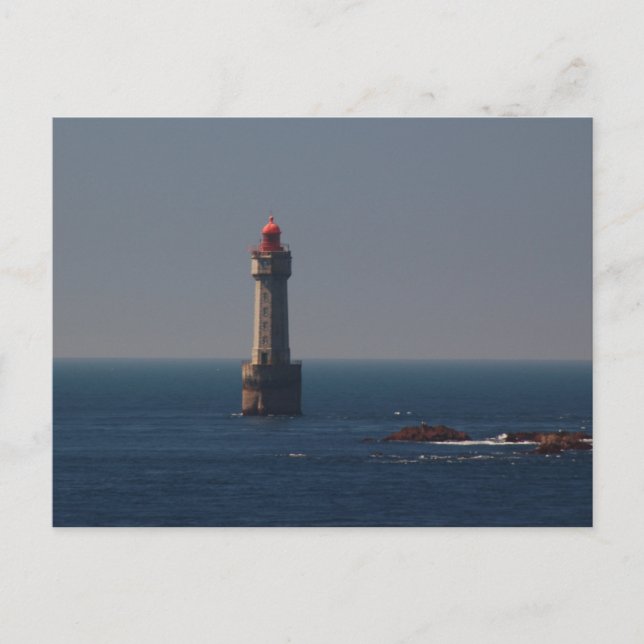 Cartão Postal Phare de la Jument Finistère França (Frente)