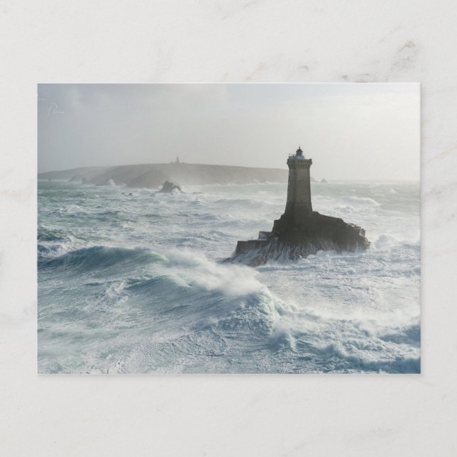 Cartão Postal Phare de la vieille Finistère França (Frente)