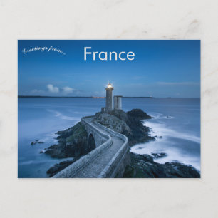 Cartão Postal Phare du Petit Minou Plouzané França