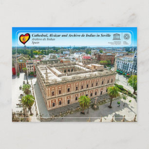 Cartão Postal PHC da UNESCO - Arquivo de Índias em Sevilha