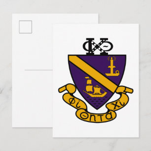 Cartão Postal Phi Chi Theta Crista de Cores
