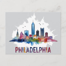 Cartão Postal Philadelphia City Pennsylvania EUA skyline