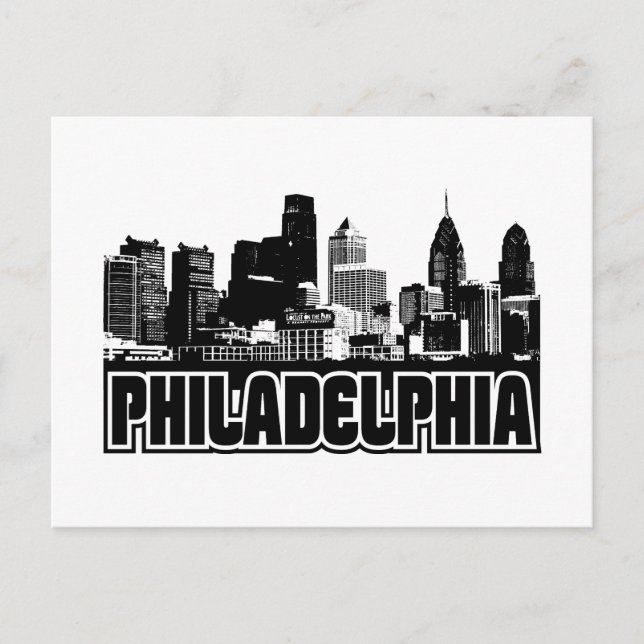 Cartão Postal Philadelphia Skyline (Frente)