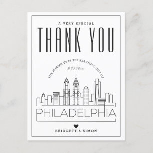 Cartão Postal Philadelphia Wedding   Obrigados para o próximo! 