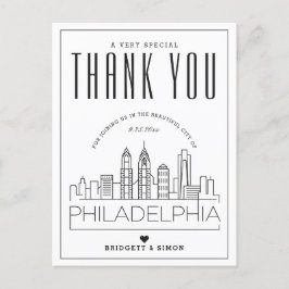 Cartão Postal Philadelphia Wedding | Obrigados para o próximo! C