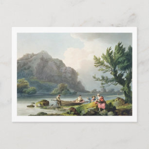 Cartão Postal Philippe de Loutherbourg Lake of Wyndermere, fro
