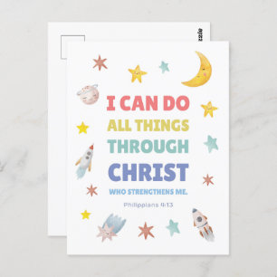 Cartão Postal Philippians 4:13 Eu posso fazer todas as coisas "N