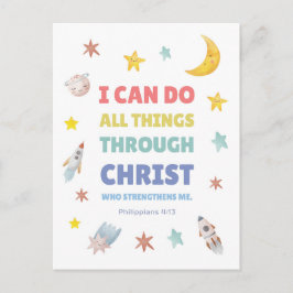 Cartão Postal Philippians 4:13 Eu posso fazer todas as coisas "N