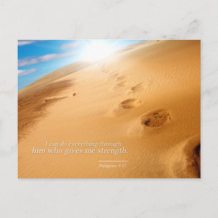Cartão Postal Philippians 4:13: Posso fazer tudo por ele