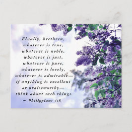 Cartão Postal Philippians 4:8 Whatever is Noble Bible Verse