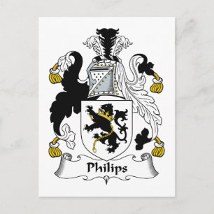 Cartão Postal Philips Family Crest