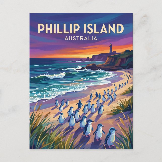 Cartão Postal Phillip Island Australia (Frente)