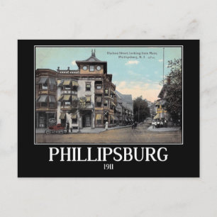 Cartão Postal Phillipsburg, Nova Jersey, Vintage