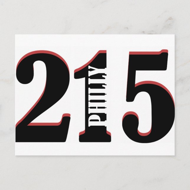 Cartão Postal Philly 215 (Frente)