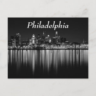 Cartão Postal Philly night b/w