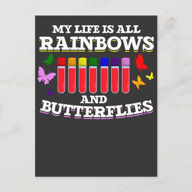 Cartão Postal Phlebotomy Coworker Butterfly Phlebotomist (Frente)