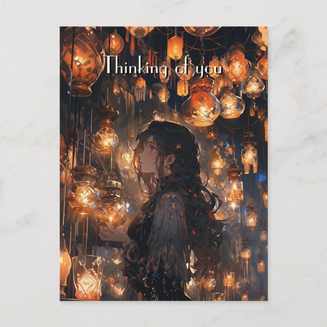 Cartão Postal Phoebe no Hall dos Lanternas (Frente)