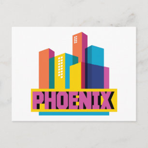 Cartão Postal Phoenix, Arizona   Neon Skyline