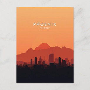 Cartão Postal Phoenix Arizona: Pôr do Sol no Deserto