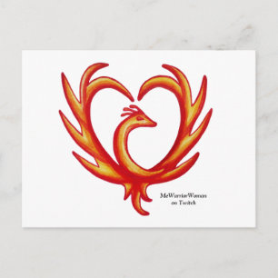 Cartão Postal Phoenix Heart, MeWarriorWoman no Twitch