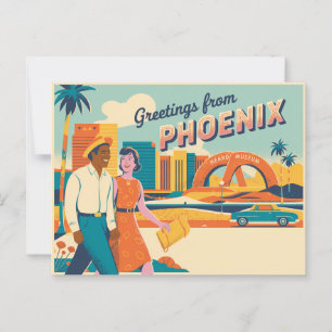 Cartão postal Phoenix Vintage   Saudações de Phoen