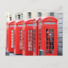Cartão Postal Phone Booths em Londres, Inglaterra