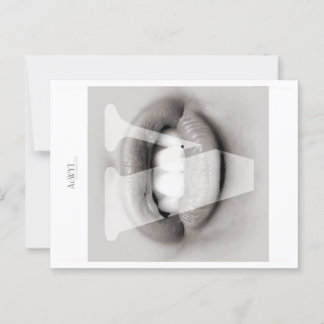 Cartão Postal Phonetic Love Mouth Art V