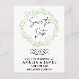 Cartão Postal Photo Celtic Knot Wedding Save the Date Postcard