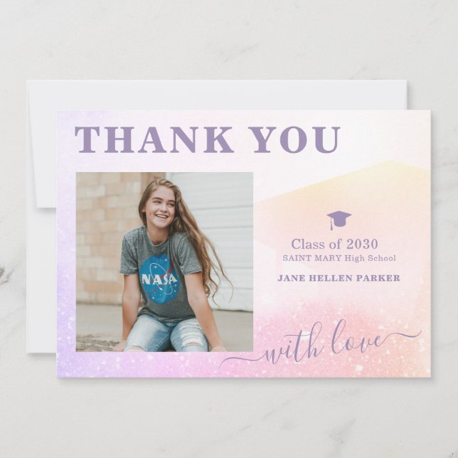 Cartão postal PHOTO cor-de-rosa giro (Frente)