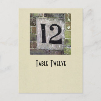 Cartão Postal Photo number 12 table card