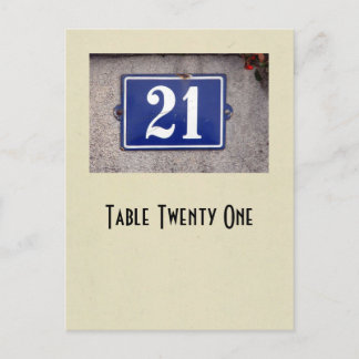 Cartão Postal Photo number 21 table card