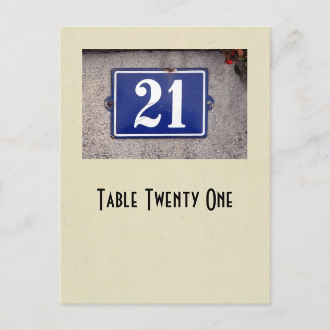 Cartão Postal Photo number 21 table card (Frente)