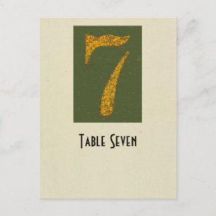 Cartão Postal Photo Number 7 table card