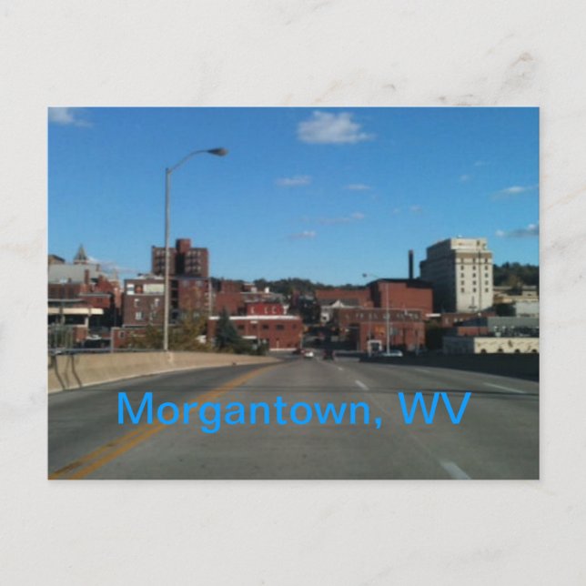 Cartão Postal Photo of Morgantown WV skyline postcards (Frente)