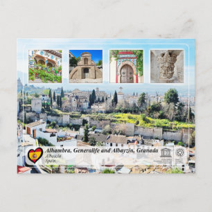 Cartão Postal PHS da UNESCO - Albayzín, Granada