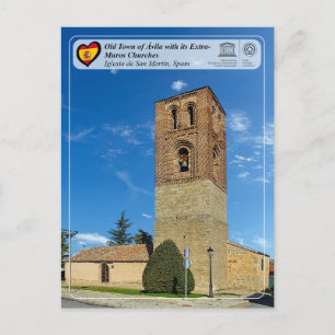 Cartão Postal PHS da UNESCO - Ávila - Igreja de San Martín