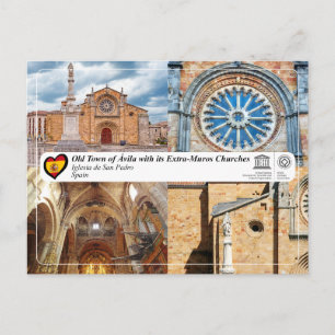 Cartão Postal PHS da UNESCO - Ávila - Igreja de São Pedro