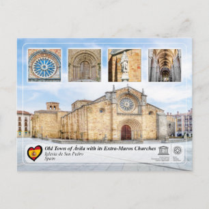 Cartão Postal PHS da UNESCO - Ávila - Igreja de São Pedro